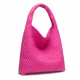 103217, WOVEN LEATHER TOTE SHOULDER BAG