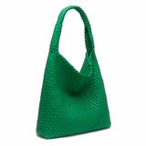 103217, WOVEN LEATHER TOTE SHOULDER BAG