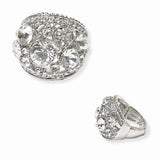 103221, ROUND RHINESTONE ACCENT STRETCH RING