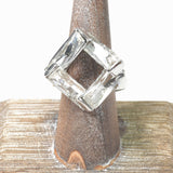 103222, BAGUETTE RHINESTONE STRETCH RING