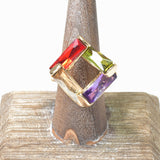 103222, BAGUETTE RHINESTONE STRETCH RING