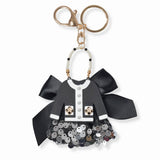 103224, ELEGANT RIBBON BOW ACCENT SHIRT TOP KEYCHAIN
