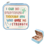 103232, "PHILIPPIANS 4:13" BIBLE VERSE FAUX LEATHER JEWELRY BOX