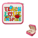 103232, "TEACH LOVE INSPIRE" FAUX LEATHER JEWELRY BOX