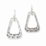 103242, HAMMERED GEOMETRIC METAL DANGLE EARRING