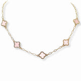 103243, CLOVER ENAMEL STATION NECKLACE