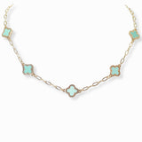 103243, CLOVER ENAMEL STATION NECKLACE