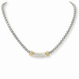 103249, MICRO PAVE CUBIC ZIRCONIA CHAIN DESIGNER INSPIRED NECKLACE