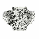 103265, WESTERN ELEPHANT METAL CUFF BRACELET