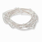 103267, PEARL ACCENT MULTI LAYERED SPRING STRETCH BRACELET
