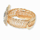 103272, HEART RHINESTONE STRETCH CUFF BRACELET