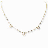 103276, DAINTY SEMI PRECIOUS STONE BEADED NECKLACE