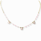 103276, DAINTY SEMI PRECIOUS STONE BEADED NECKLACE