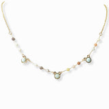 103276, DAINTY SEMI PRECIOUS STONE BEADED NECKLACE