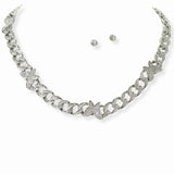 103287, BUTTERFLY PAVE CRYSTAL RHINESTONE CHAIN NECKLACE