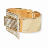 103349, BELT BUCKLE CRYSTAL RHINESTONE OPEN BANGLE BRACELET