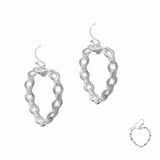 103354, HEART 3D METAL DANGLE EARRING