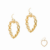 103354, HEART 3D METAL DANGLE EARRING