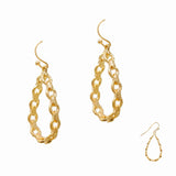 103356, TEARDROP 3D METAL DANGLE EARRING