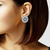 103357, WESTERN CONCHO RHINESTONE STUD EARRING