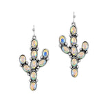 103360, WESTERN CACTUS RHINESTONE DANGLE EARRING