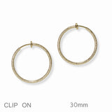 103395, 30MM ROUND METAL HOOP CLIP ON EARRING