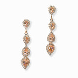 103405, TEARDROP CUBIC ZIRCONIA CRYSTAL RHINESTONE DANGLE EARRING