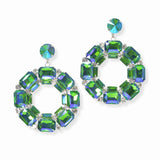103406, GEOMETRIC RHINESTONE DANGLE EARRING