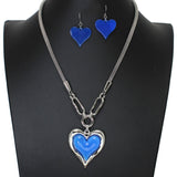 103416, HEART CELLULOID ACETATE CHARM NECKLACE