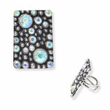 103449, WESTERN RHINESTONE ACCENT CUFF RING