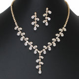 107126, TEARDROP CUBIC ZIRCONIA ACCENT CRYSTAL RHINESTONE NECKLACE
