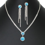 103472, ROUND CUBIC ZIRCONIA ACCENT CRYSTAL RHINESTONE NECKLACE