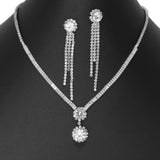 103472, ROUND CUBIC ZIRCONIA ACCENT CRYSTAL RHINESTONE NECKLACE