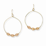 103475, TRIPLE BEADED ROUND DANGLE EARRING