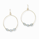 103475, TRIPLE BEADED ROUND DANGLE EARRING