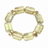 103477, GEOMETRIC GLASS STONE STRETCH BRACELET