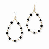 103481, TEARDROP BEADED DANGLE EARRING
