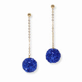 103482, GLITTER BALL DROP DANGLE EARRING