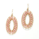 103483, BEADED OVAL DANGLE EARRING