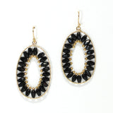 103483, BEADED OVAL DANGLE EARRING