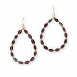 103484, TEARDROP BEADED DANGLE EARRING