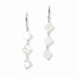 103489, DAINTY CUBIC ZIRCONIA ACCENT CLOVER DROP DANGLE EARRING