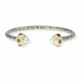 103494, CUBIC ZIRCONIA ACCENT DESIGNER INSPIRED CUFF BRACELET