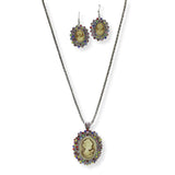 103498, VINTAGE CAMEO PENDANT NECKLACE