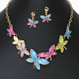 103500, BUTTERFLY ENAMEL NECKLACE