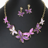 103500, BUTTERFLY ENAMEL NECKLACE