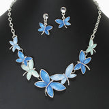103500, BUTTERFLY ENAMEL NECKLACE