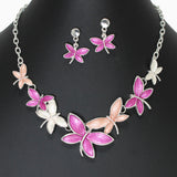 103500, BUTTERFLY ENAMEL NECKLACE