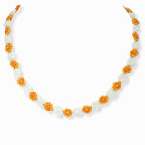 103501, DAINTY FLOWER BEADED NECKLACE