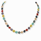 103501, DAINTY FLOWER BEADED NECKLACE